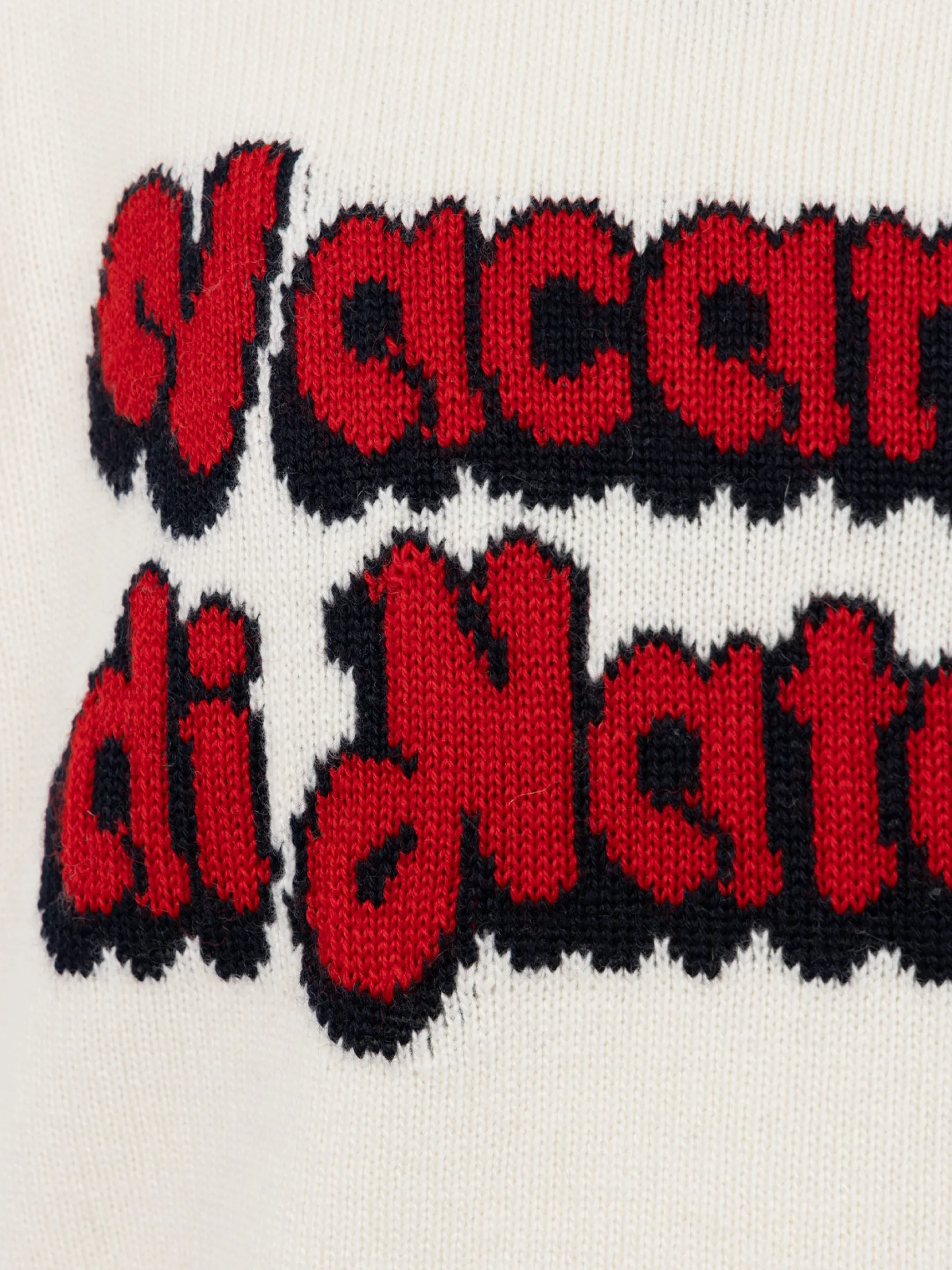 Weißer Jungenpullover Douglas mit Rundhalsausschnitt und Jacquard-Logo aus dem Film „Vacanze di Natale“ | VACANZE DI NATALE SONDERAUSGABE