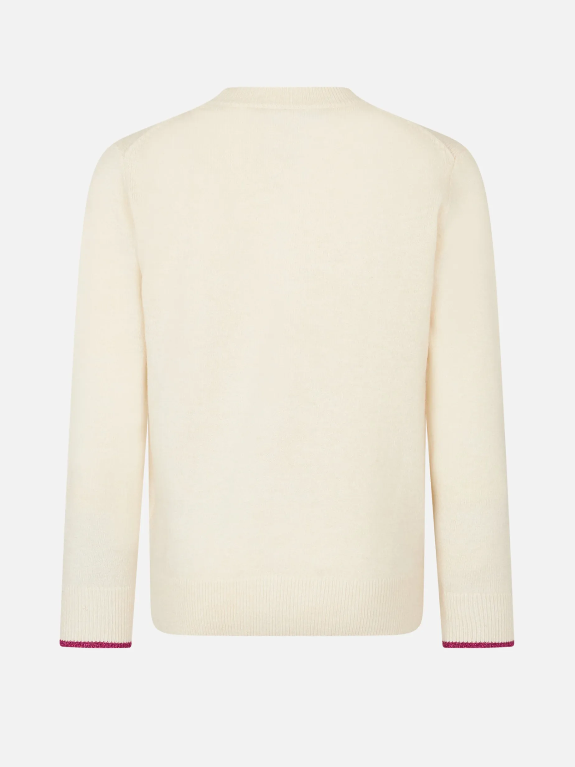 Weißer Pullover für Mädchen mit Rundhalsausschnitt und Barbie-Aufdruck | BARBIE-SONDEREDITION