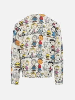 Weißer Rundhalspullover für Jungen Douglas mit Peanuts-Team-Print | SNOOPY PEANUTS SPECIAL EDITION