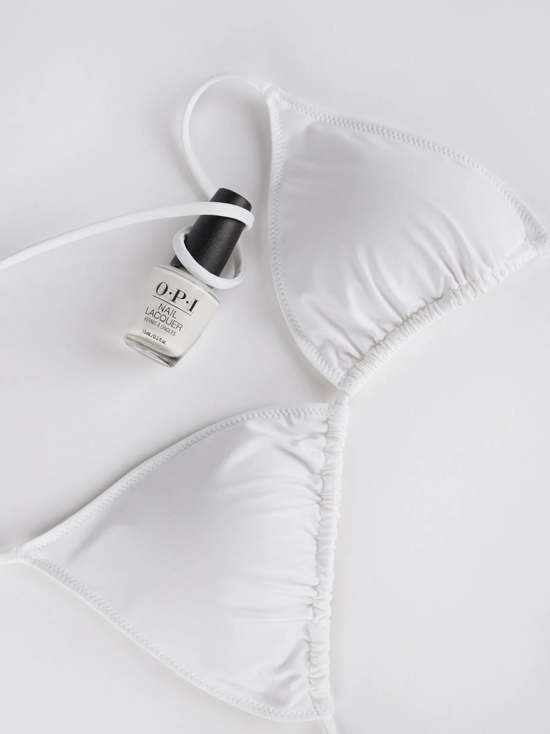 Weißer Triangel-Bikini für Damen
