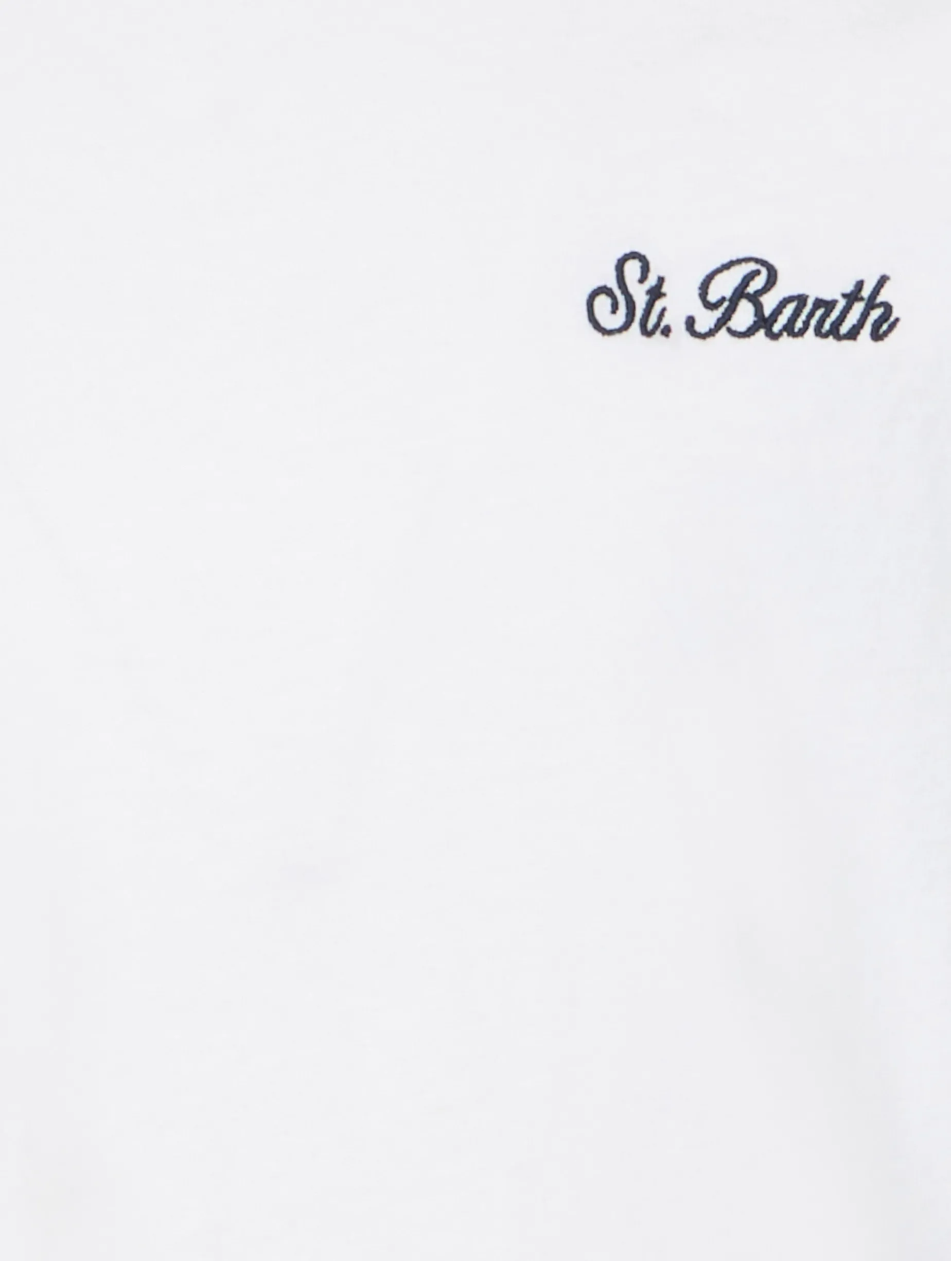 Weißes Baumwolljersey-T-Shirt „Dover“ für Jungen mit St. Barth-Stickerei