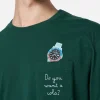Weißes Coyyon-T-Shirt Connor für Herren mit „Do you want a cola“-Stickerei