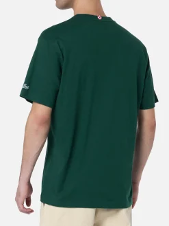 Weißes Coyyon-T-Shirt Connor für Herren mit „Do you want a cola“-Stickerei