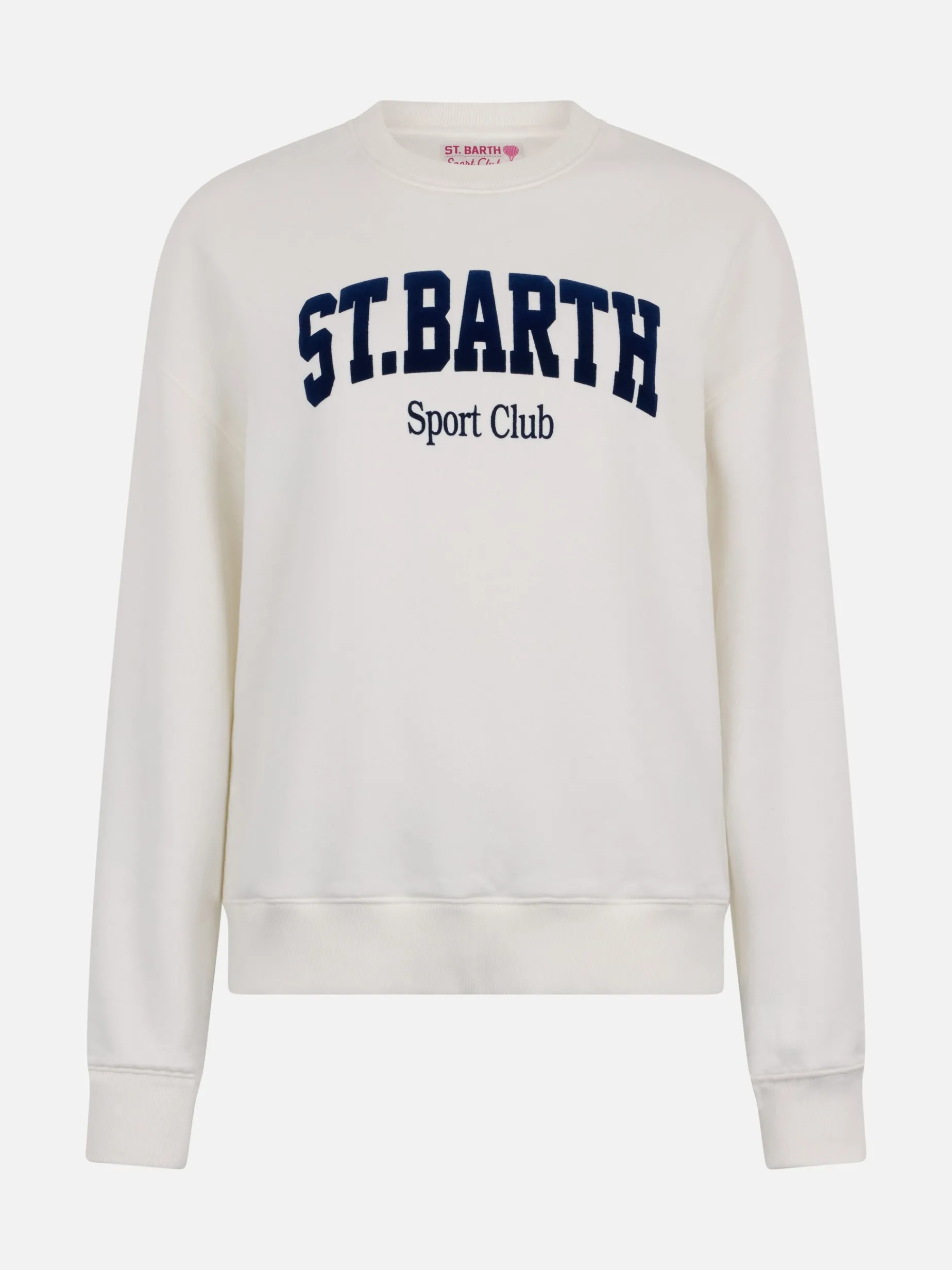 Weißes Damen-Sweatshirt aus Fleece-Baumwolle Stardust