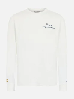Weißes Herren-T-Shirt Luton mit Vacanze Negare-Stickerei | VACANZE DI NATALE SONDERAUSGABE
