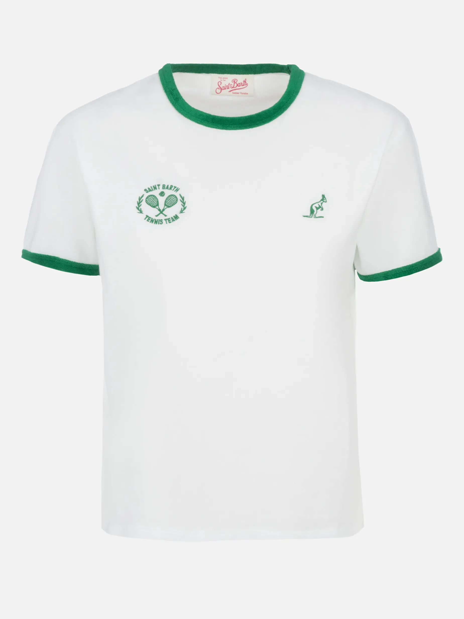 Woan Baumwollfrottee-T-Shirt „Priscilla“ mit Rundhalsausschnitt und Paspelierung | AUSTRALIAN BRAND SPECIAL EDITION