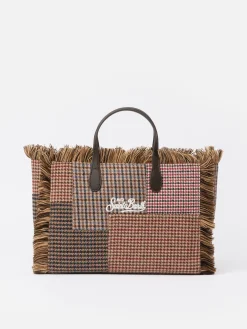 Wollhandtasche Colette mit Hahnentritt-Muster