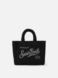 Wollhandtasche Mini Vanity mit schwarzem Tweedmuster