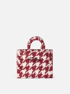 Wollhandtasche „Mini Vanity“ mit großem Hahnentrittmuster