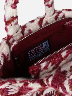 Wollhandtasche „Mini Vanity“ mit großem Hahnentrittmuster