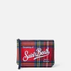 Wollige Pochette Aline mit rotem Schottenkaro-Print