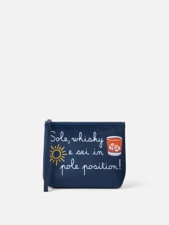 Wollpochette Aline mit Sohle, Whiskey und Sei im Pole-Position-Druck | VACANZE DI NATALE SONDERAUSGABE